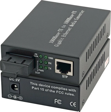 Media konvertues EFB Elektronik RJ45-STP në SC, Gigabit 1000Base-T/1000Base-SX, Multi-Mode 850nm 550m, i zi