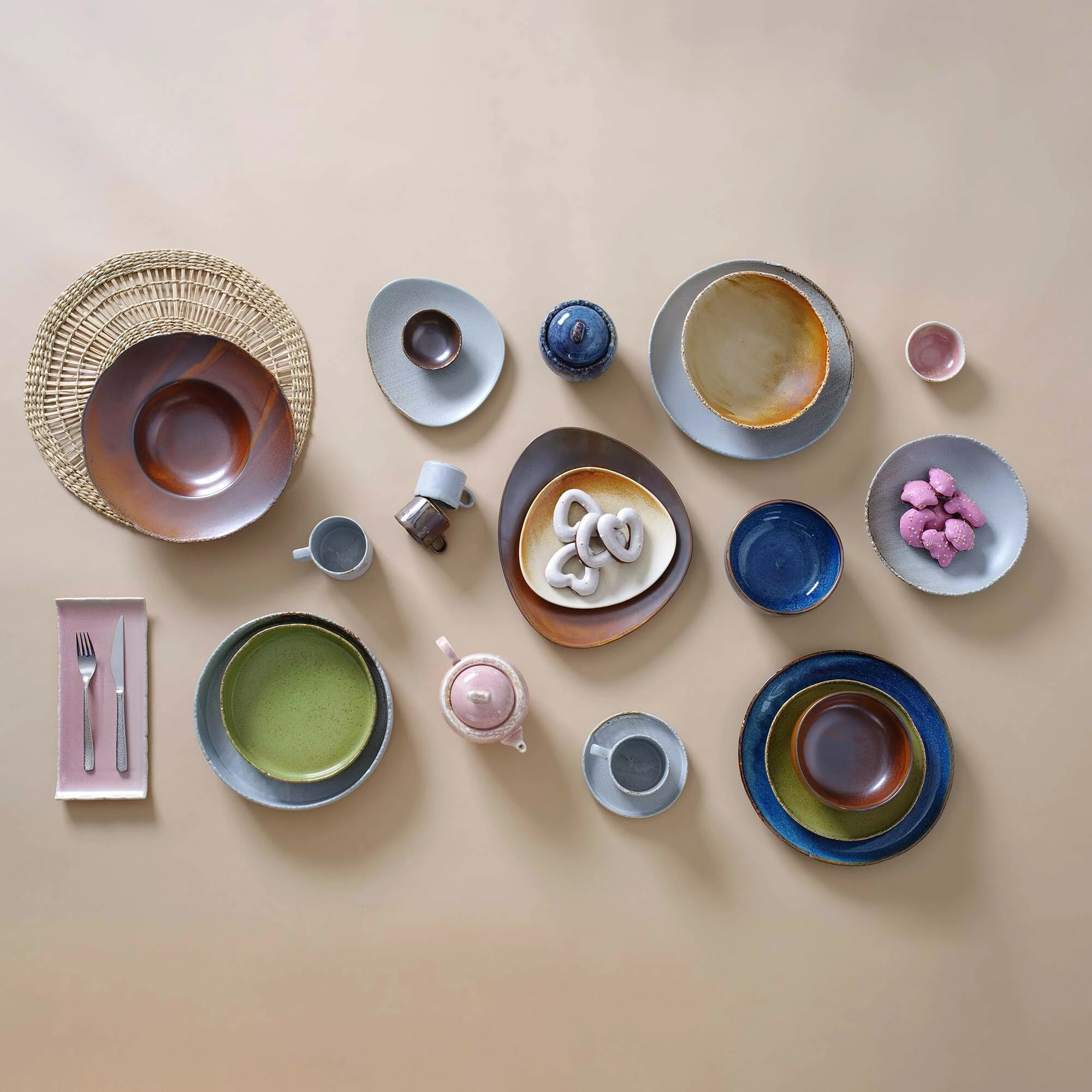 Pjatë e thellë Fine Dine Aurum Ø220 mm, porcelan i vitrifikuar, kafe e errët, set 3 copë