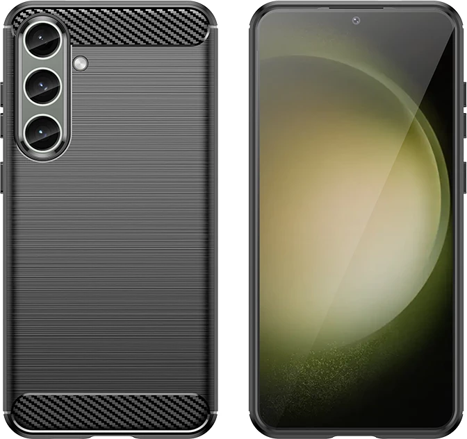 Mbështjellës Hurtel Carbon Case për Samsung Galaxy S24+, TPU, i zi