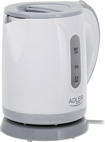 Çajnik elektrik, Adler, AD 1371g, 0.8L, 850 W, e bardhë-gri