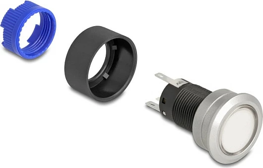 Taster DeLOCK 22 mm, 230 V / 3 A, me LED të bardhë