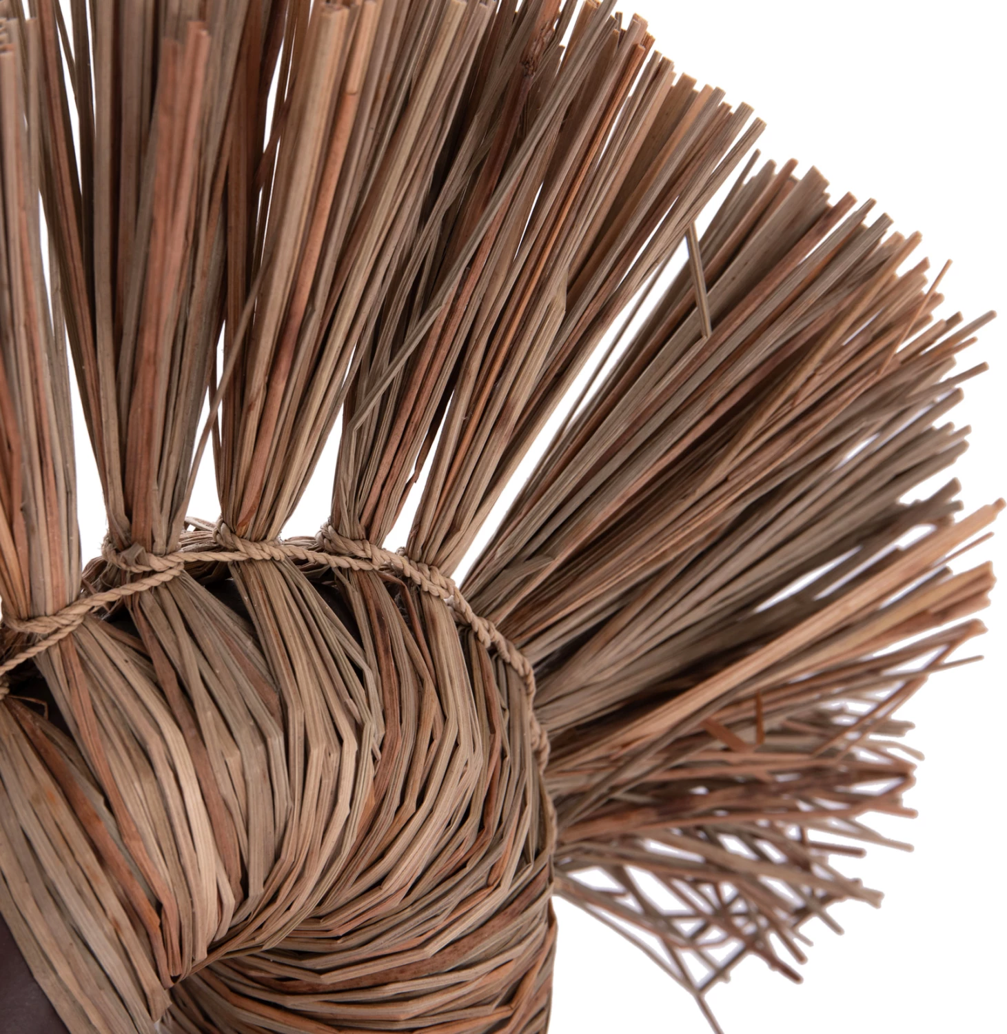 Vazo dekorative tavoline ALICA2, terrakotë, ngjyrë çokollate, bar i thatë, 44x18x50cm