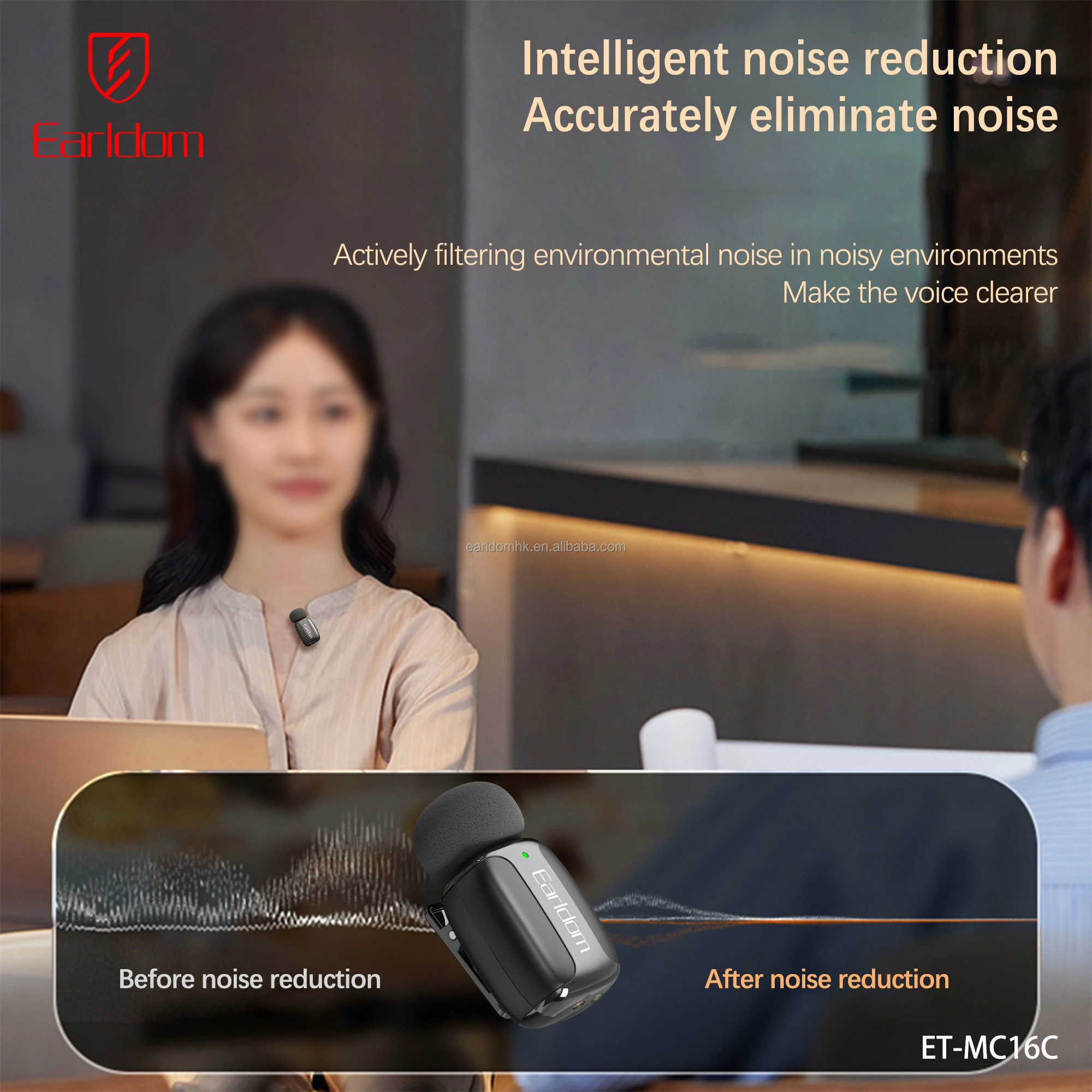 Set Mikrofonash Wireless me Kuti Karikimi për Regjistrim – Earldom ET-MC10