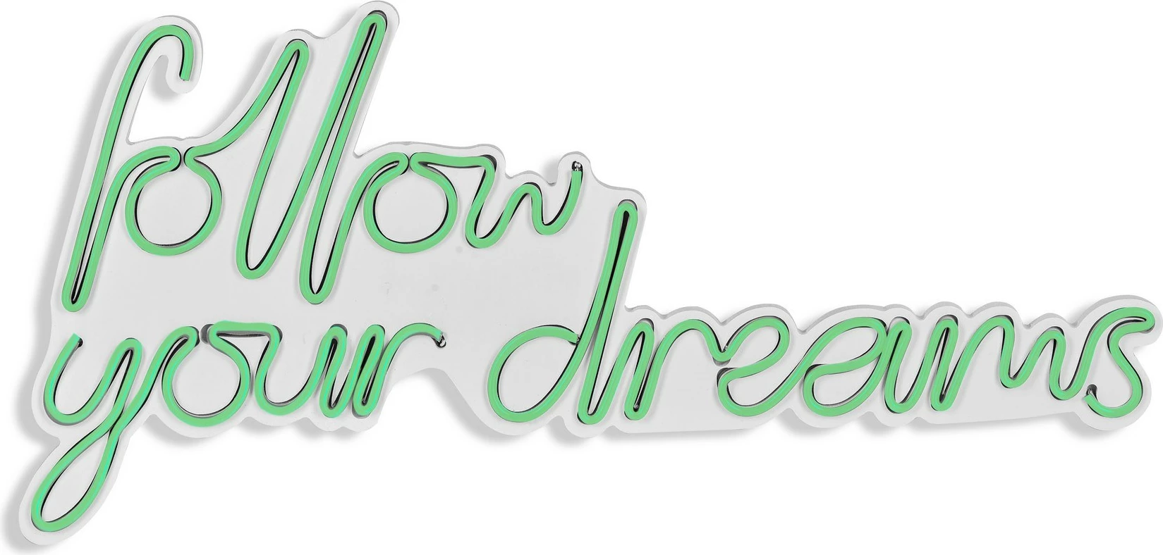 Dritë dekorative plastike LED, 'Follow Your Dreams', ngjyrë e gjelbër