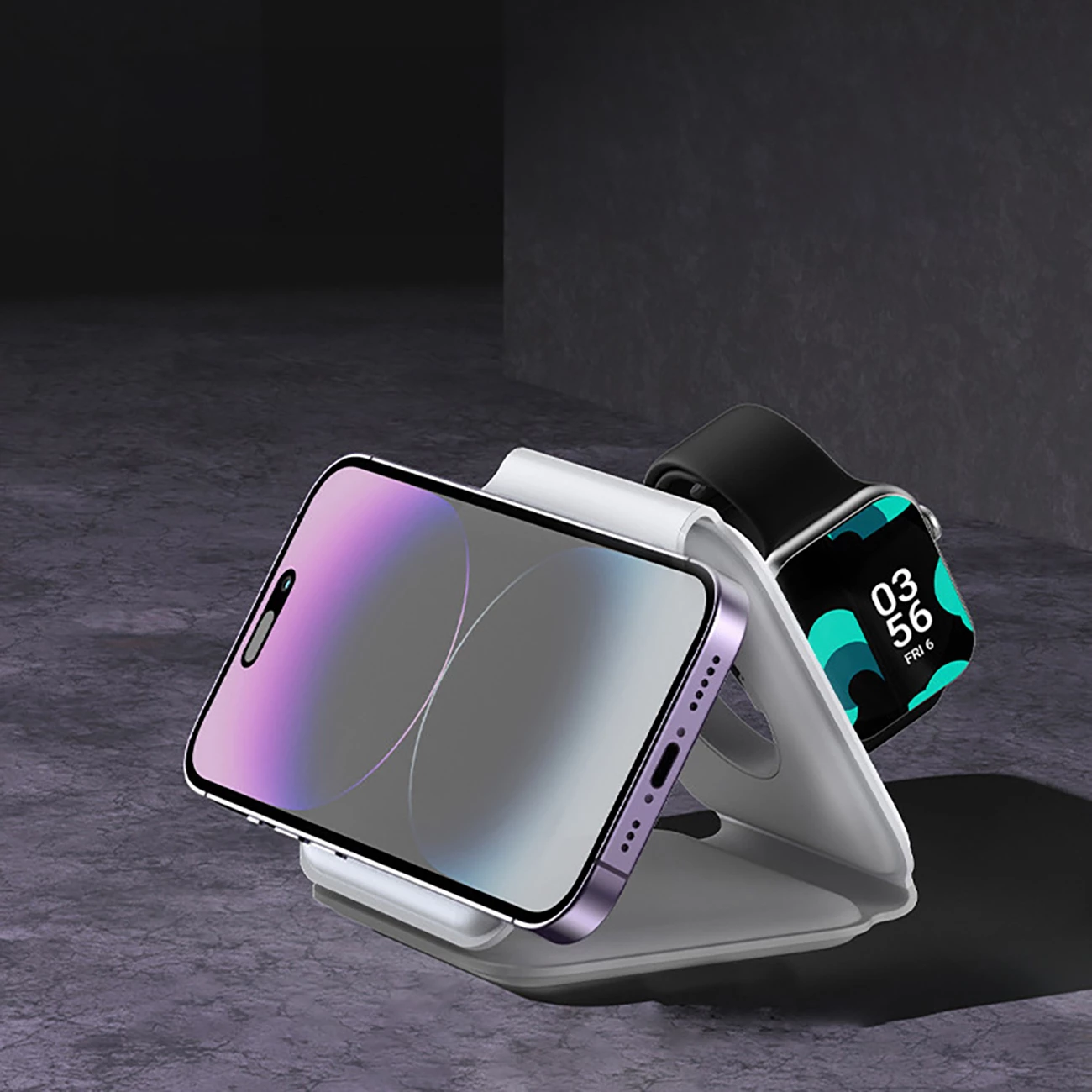 Karikues induktiv 3-në-1 Dudao A11N, 15W, me kabllo USB-C/USB-C, Bardhë