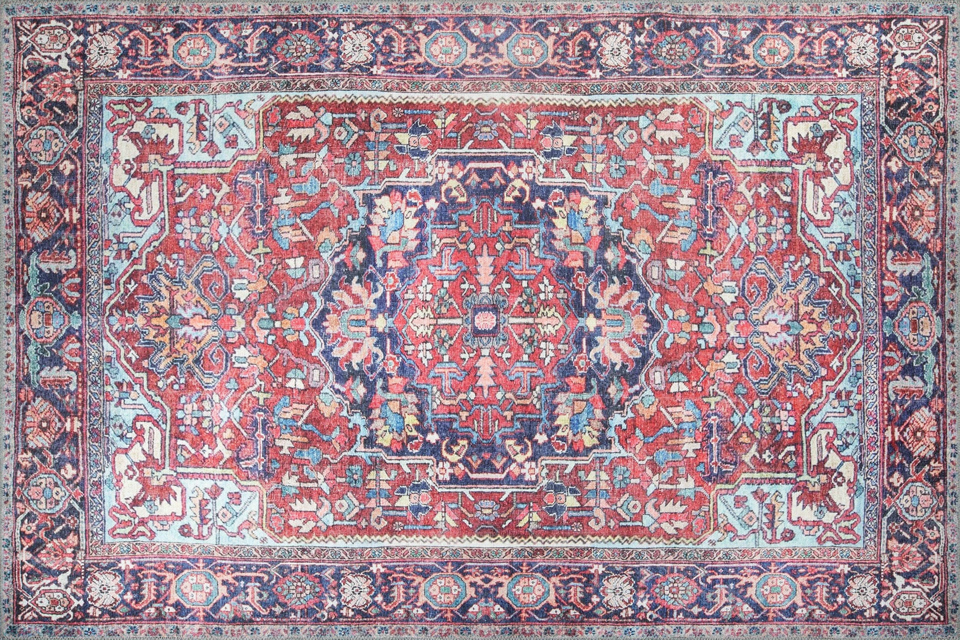 Qilim (230 x 330) Conceptum Hypnose, Blues Chenille - e kuqe e errët AL 352