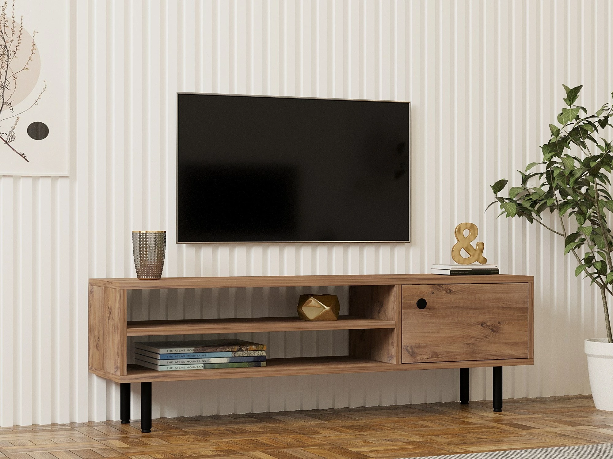 Komodë TV Hanah Home, ngjyrë Atlantic Pine