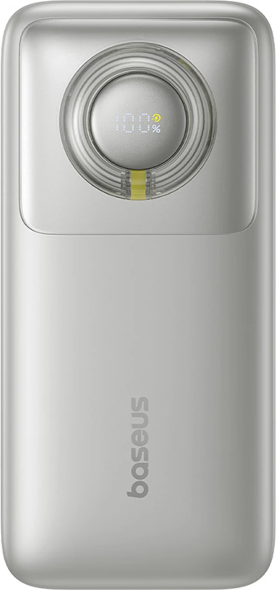 Power bank Baseus Free2Pull 20000mAh 65W me kabllo USB-C të tërheqshme, Gri