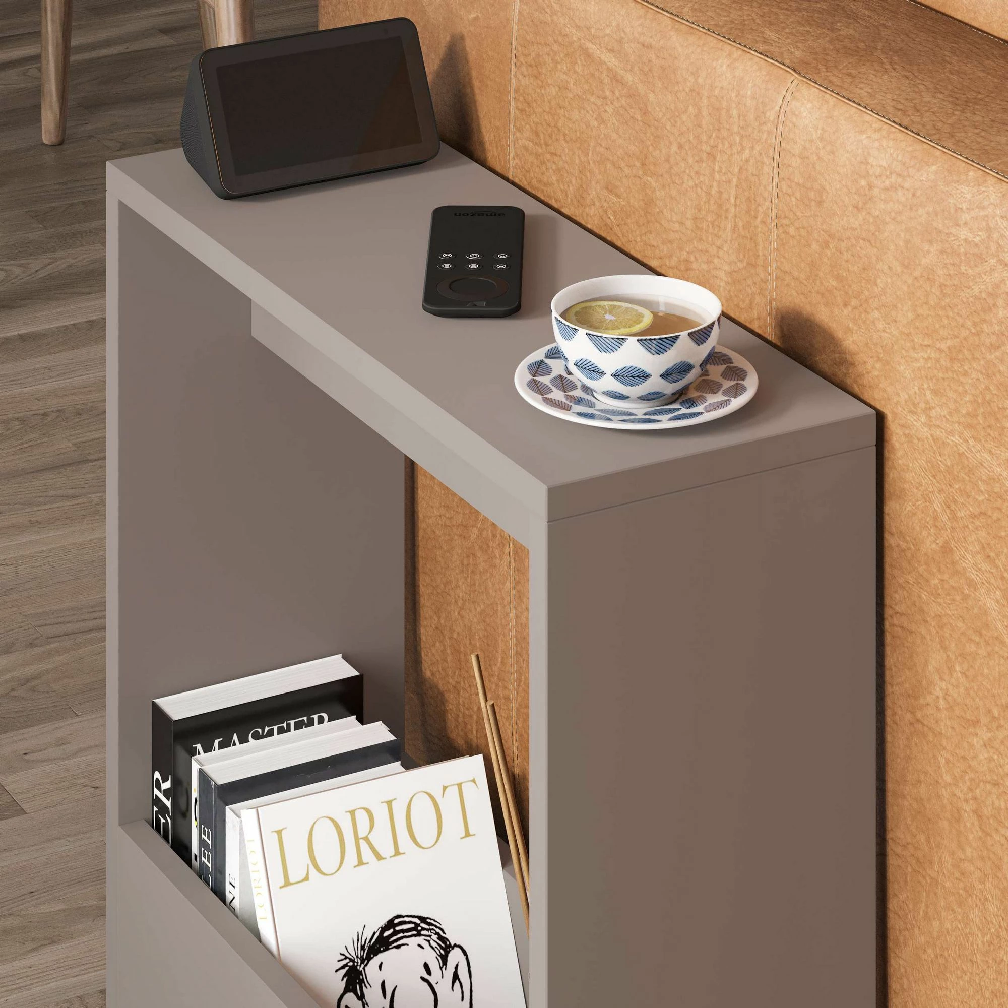 Tavolinë anësore, ngjyrë mocha e çelët, Skye Decor, Simpi