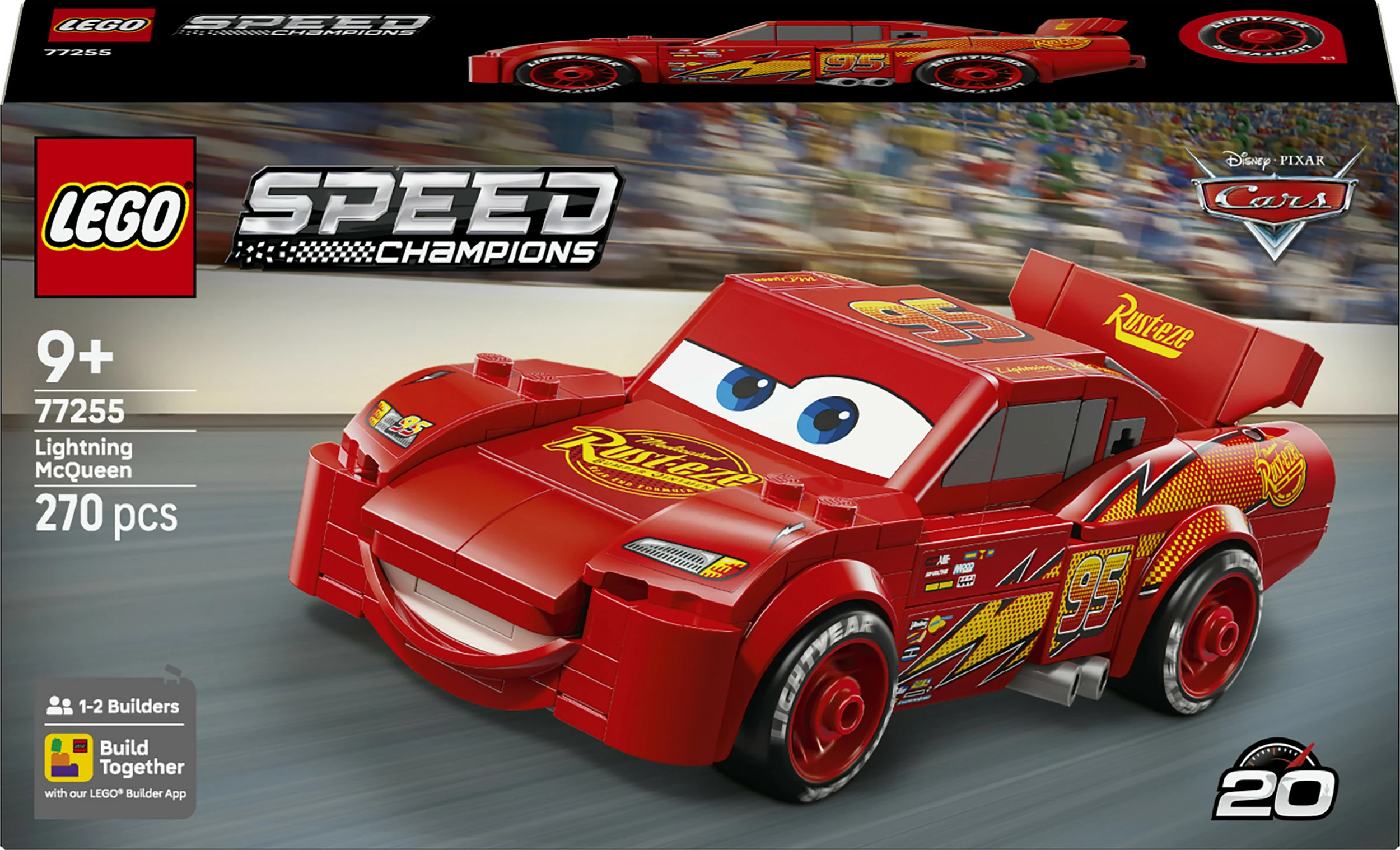 Set ndërtimi LEGO Speed Champions Lightning McQueen 77255, 270 copë, 9+ vjeç, shumëngjyrësh