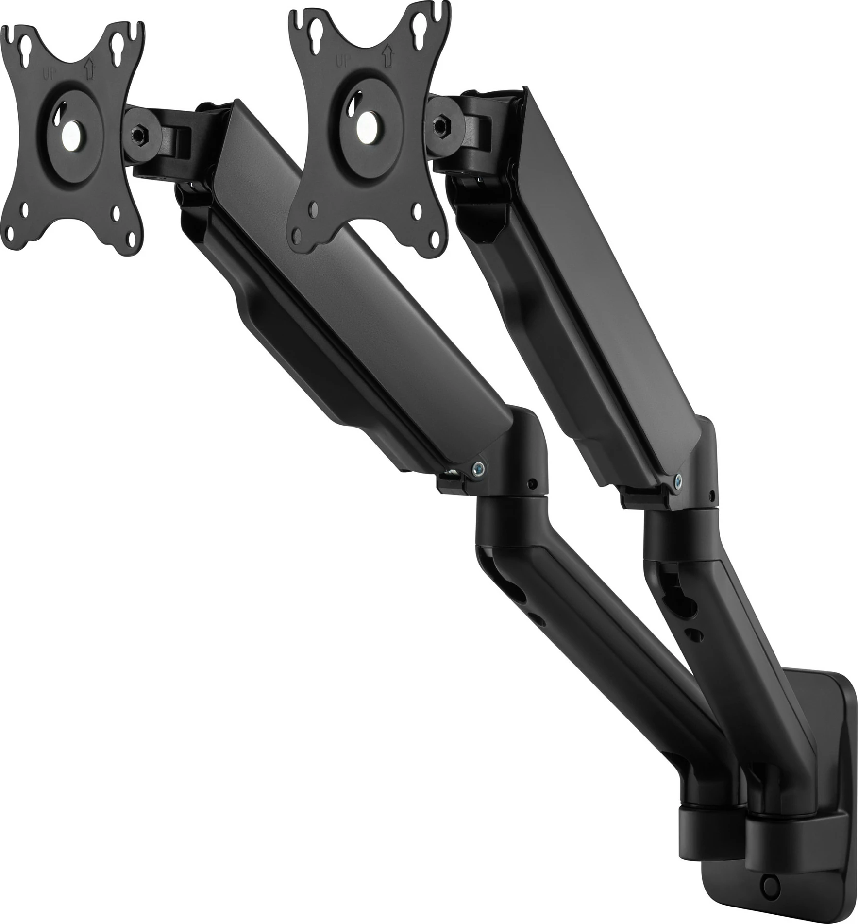 Mbajtëse muri për monitor EQUIP, 2x 17-32", VESA 75x75/100x100, rrotullim 180°, 9 kg për ekran, e zezë