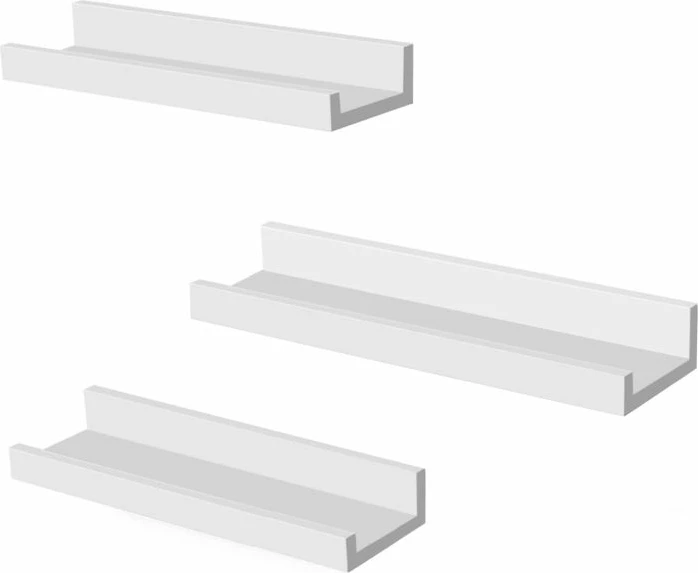 raft muri flotues SONGMICS LWS38WT 38 cm, 5 kg, bardhë me shkëlqim, set 3 copë