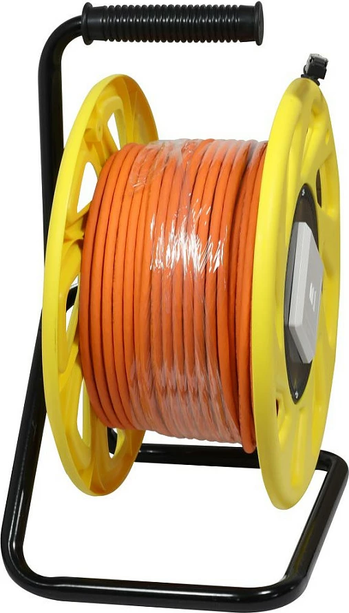 Kabel rrjeti në tambur Synergy21 CAT6A 50m, RJ45, LSZH, verdhë/portokalli