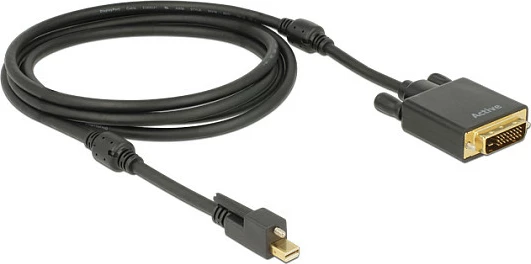 Kabllo Mini DisplayPort në DVI DeLOCK 83726, 2 m, 4K, e zezë