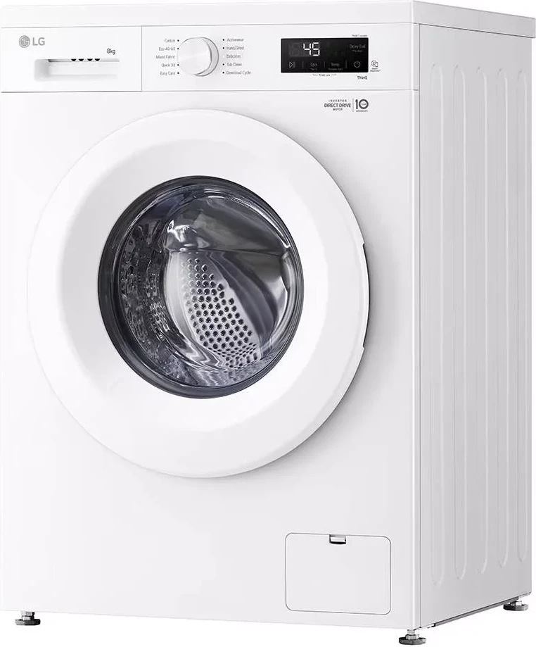 Makinë larëse, LG F4X1008NWH, 8 kg, 1400 rpm, Steam, Wi‑Fi ThinQ, bardhë