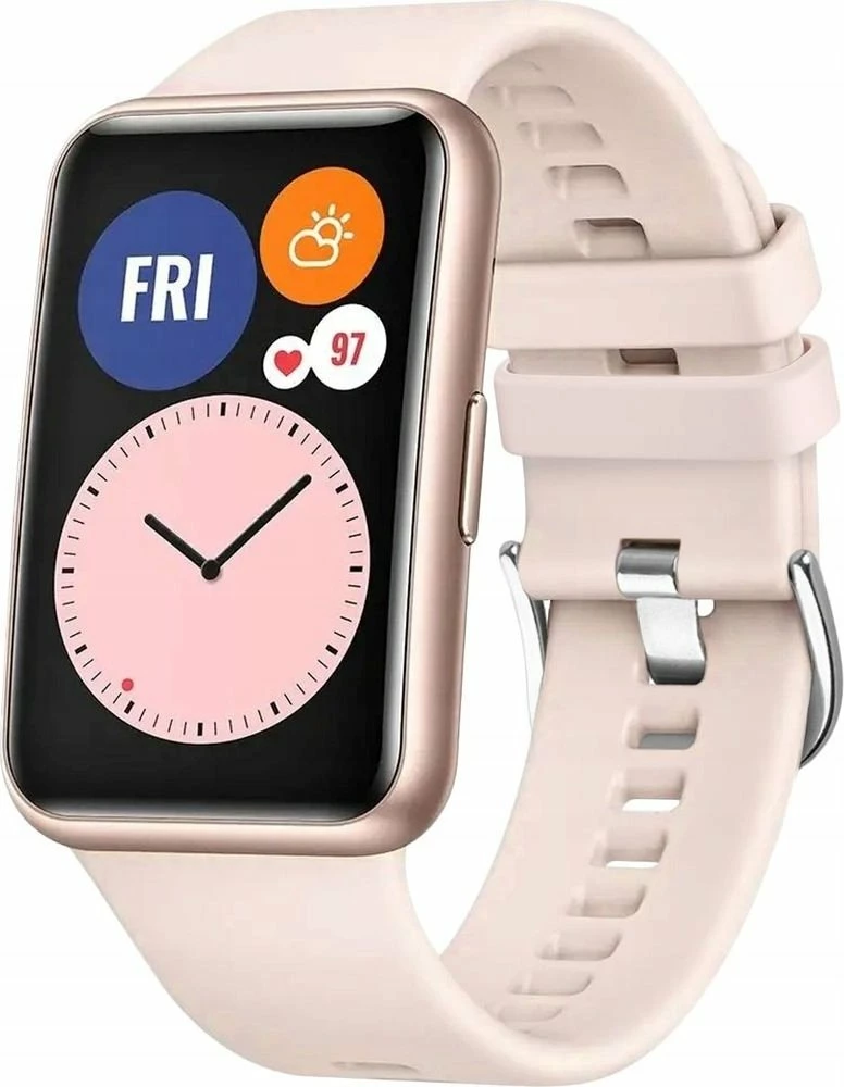 Rrip silikoni Fixed për Huawei Watch Fit 20 mm 206 mm, roze