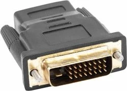 Adapter AV Lanberg AD-0010-BK HDMI (F) në DVI-D (M) 24+1 Dual Link, 1080p, i zi