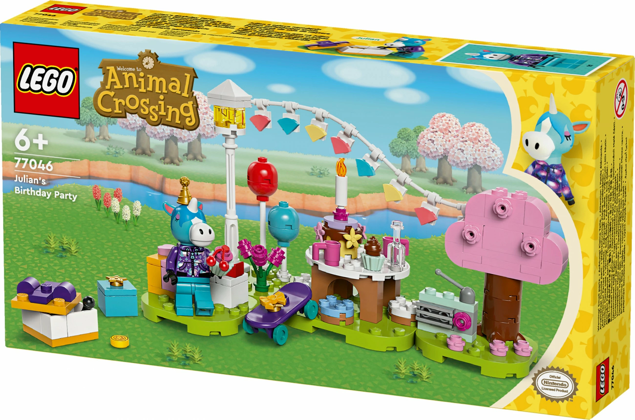 Set ndërtimi LEGO Animal Crossing 77046 Julian's Birthday Party, 170 pjesë, multikolor