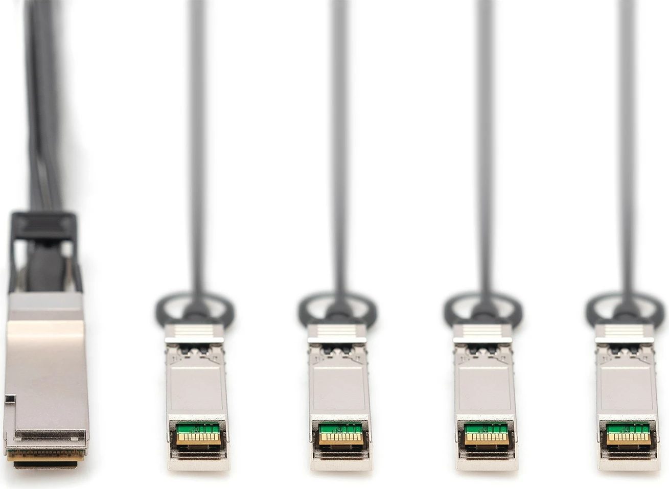 Kabllo rrjeti Digitus QSFP+ në 4x SFP+, 40G, 3m, e zezë