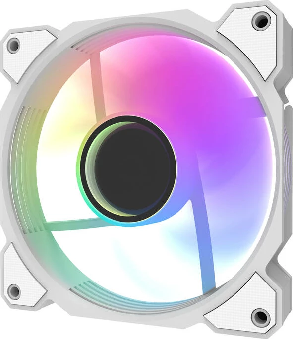 Kasë ventilator Darkflash DR08, 5-in-1, PWM A-RGB, 120mm, i bardhë
