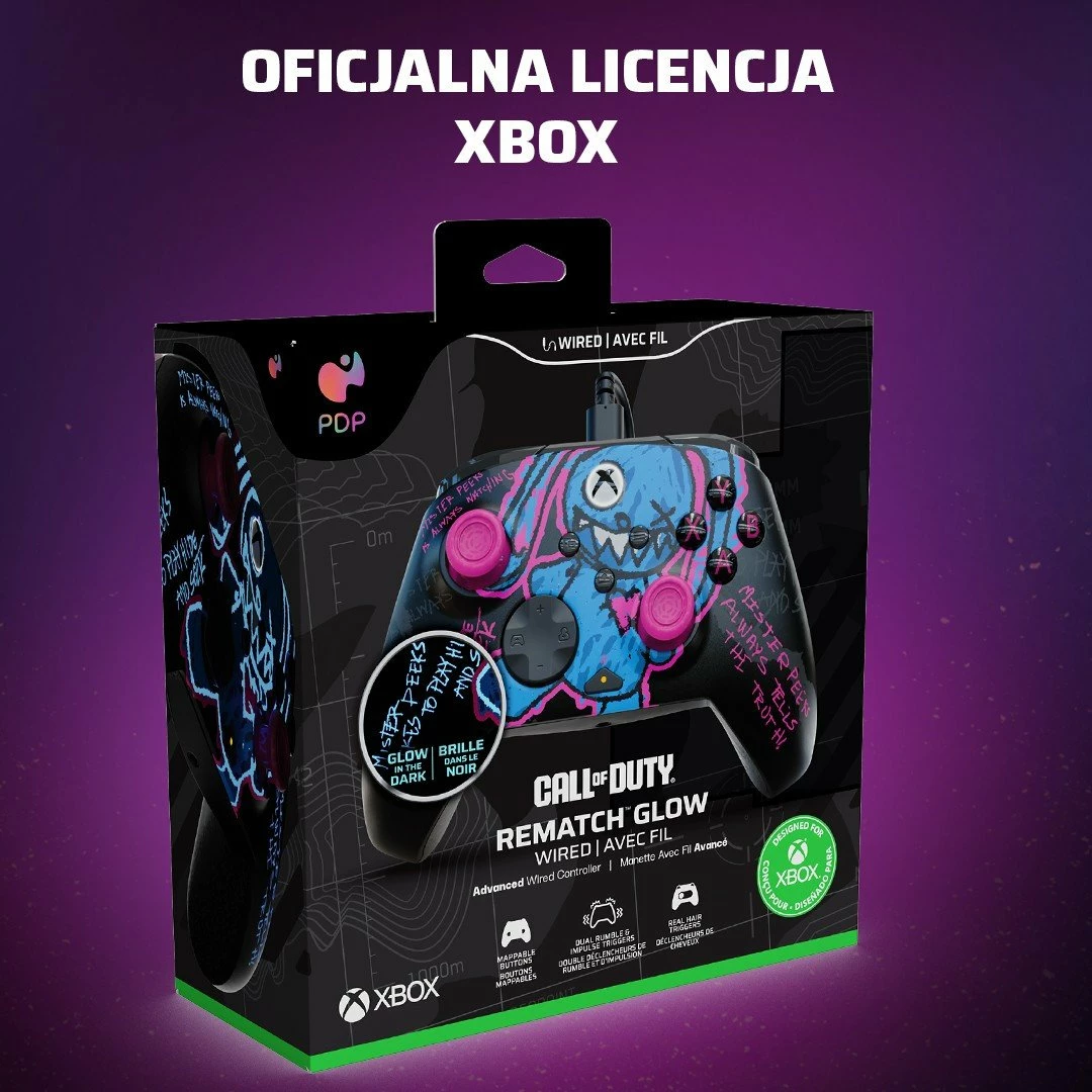 Kontroller gaming PDP Rematch Call of Duty Mister Peeks (049-023-CDMP), me kabllo, për Xbox One/Xbox Series/PC, shumëngjyrësh