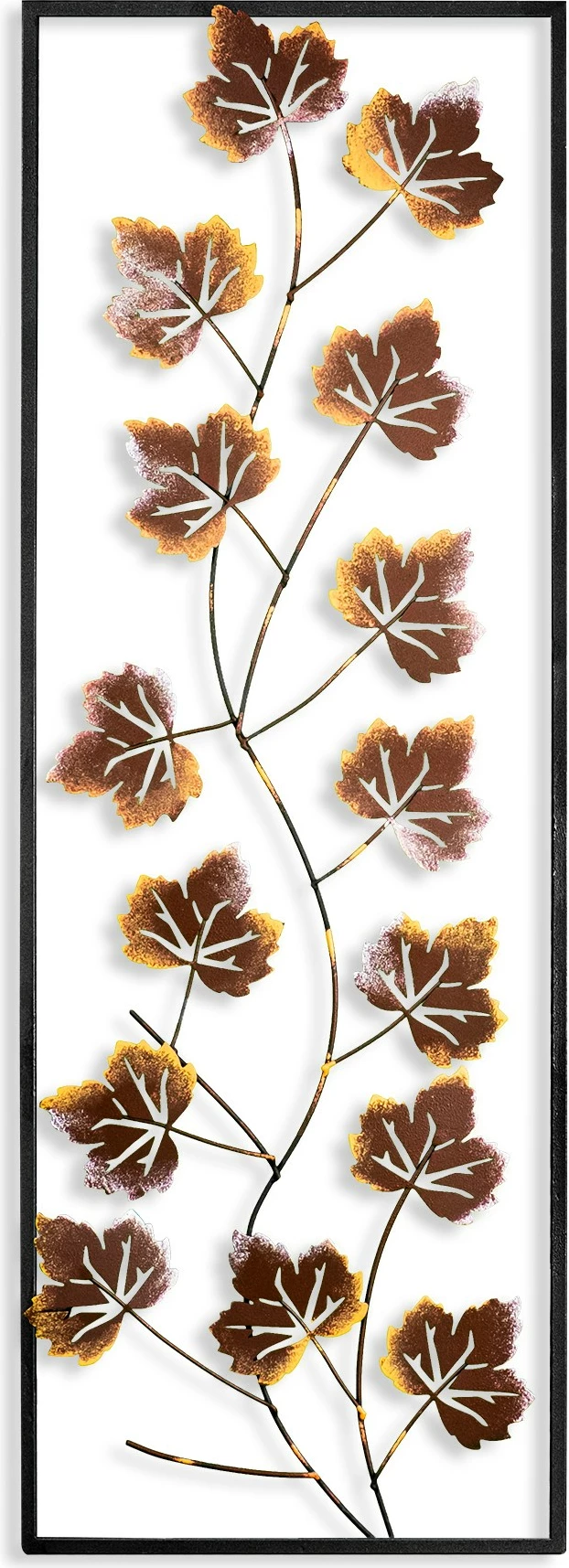 Aksesor dekorativ metalik për mur, Wallity, Platane 3, shumëngjyrësh, 32x90cm