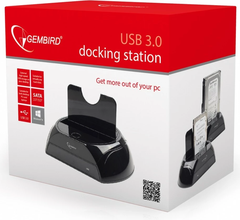 Kasë Gembird HD32-U3S-2 për HDD SATA 2.5"/3.5", USB 3.0, e zezë 4