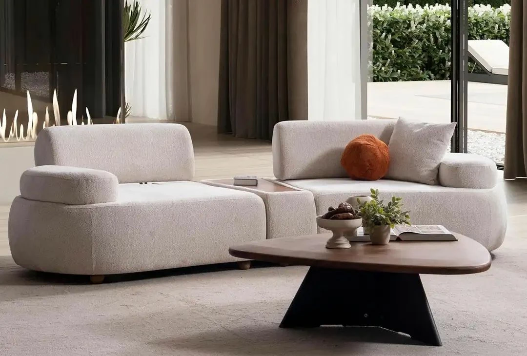 Set mobiljesh për dhomë dite, Atelier del Sofa, ngjyrë krem