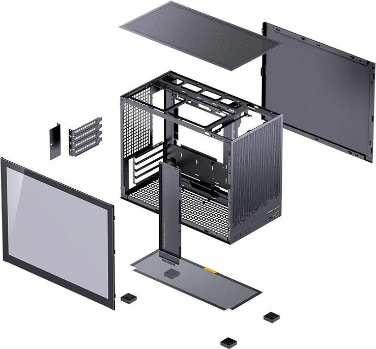 Kasë Jonsbo D32 STD Mini Tower Micro-ATX/Mini-ITX, me xham të kalitur, ARGB, e zezë