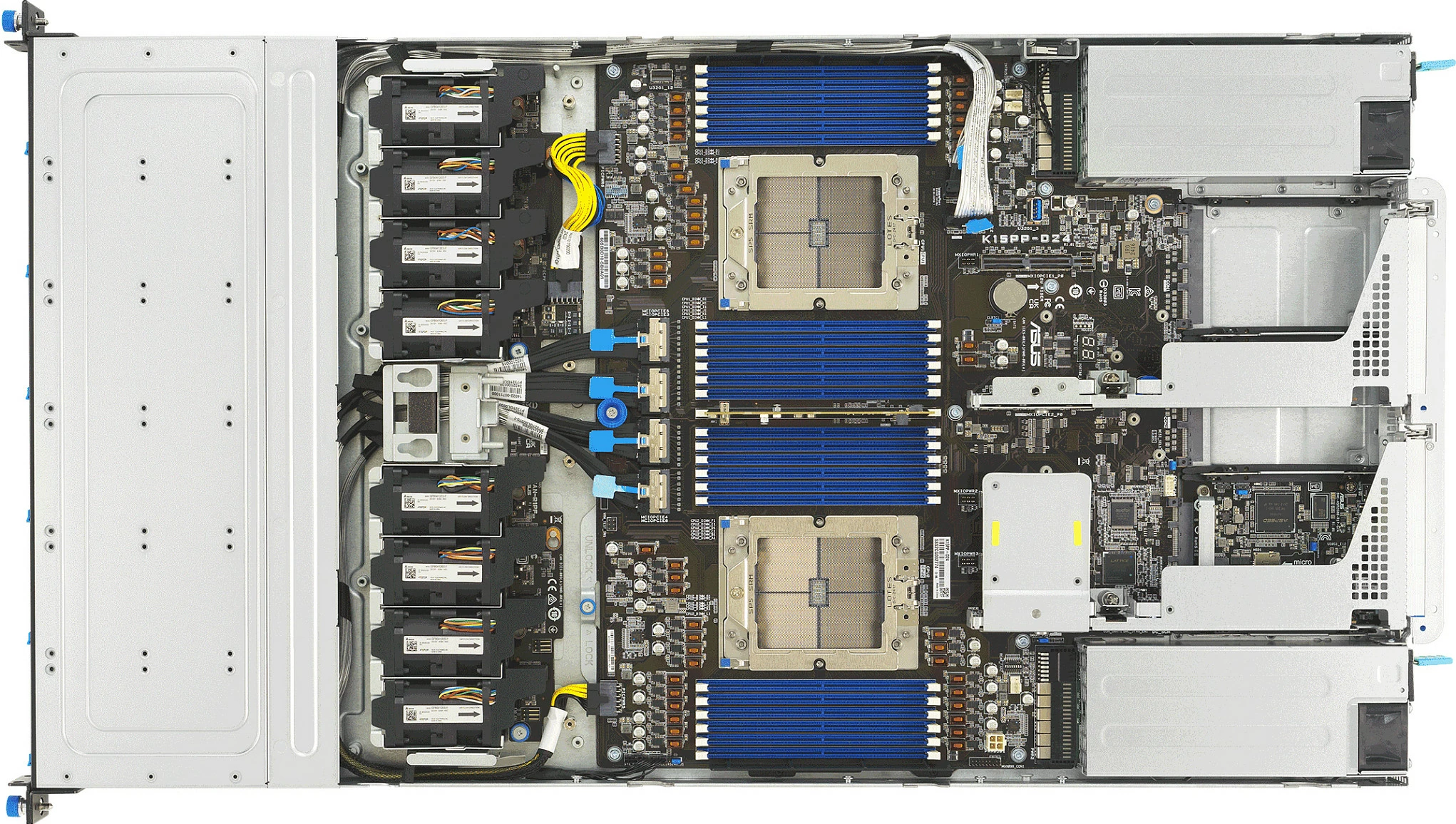 Server ASUS RS700A-E13-RS12U, Rack 1U, 12x 2.5" NVMe, 2000W, Black/Silver