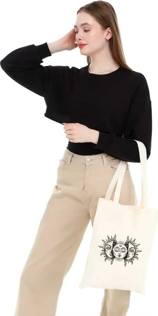 Torbë Tote Zoozie Bags, krem, 0366
