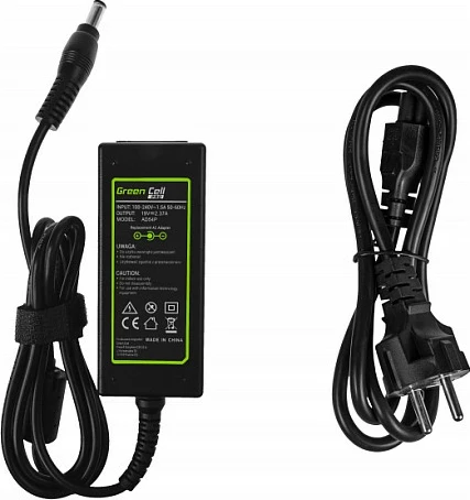 Adapter rryme për laptop Green Cell PRO 19V 2.37A 45W, për Toshiba Satellite/Portege, i zi