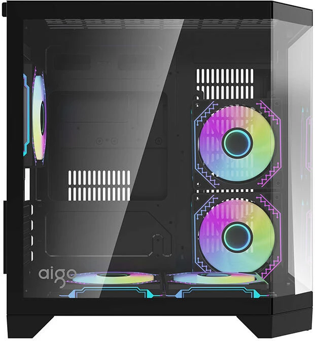 Kasë Darkflash FT350 me 5 ventilatorë ARGB, Mini Tower, e zezë