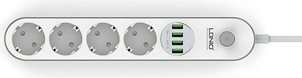 Prizë e rrymës Ldnio Extension Cord 4 Power Strip