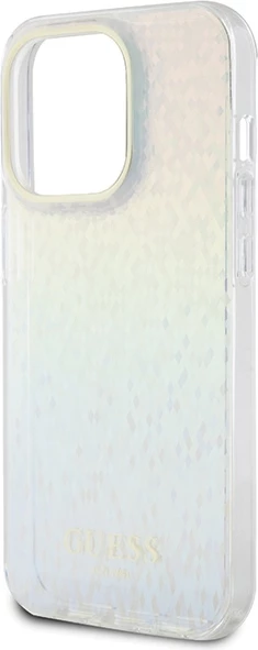Mbështjellës Guess IML Faceted Mirror Disco Iridescent për iPhone 14 Pro, shumëngjyrësh