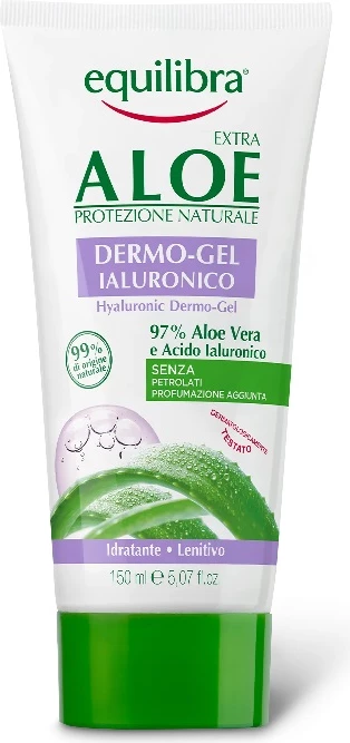 Dermo-gel për trup, fytyrë dhe flokë Equilibra Extra Aloe Dermo-Gel me Acid Hialuronik 150ml