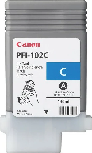 Toner Canon PFI-102C, 130ml, cyan