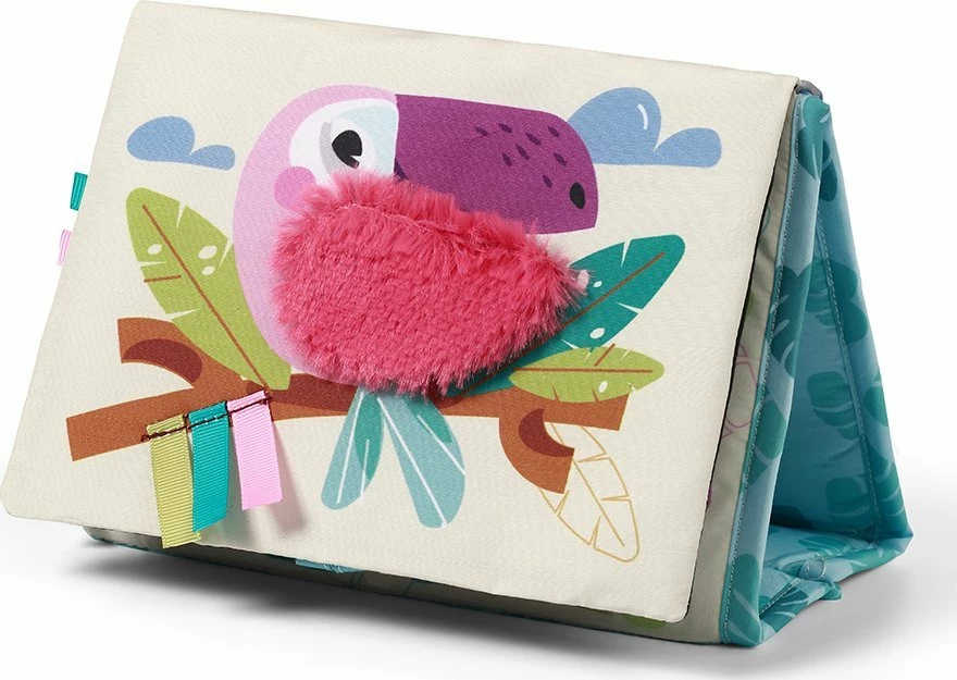 Libër sensorik BabyOno Safari 1564, 21x15 cm, dy-anësor bardhë-e-zi/shumëngjyrësh