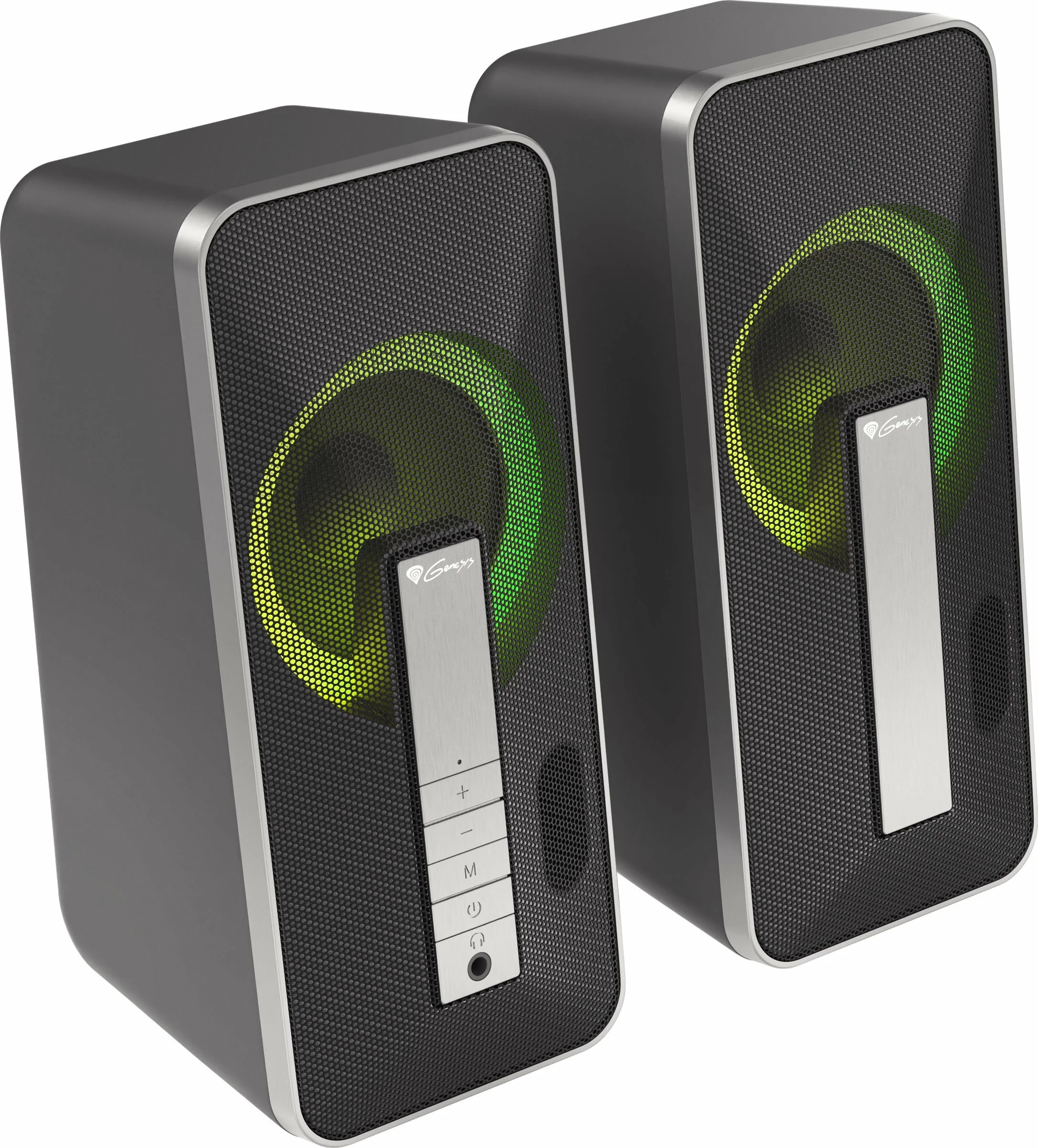 Altoparlantë për kompjuter Genesis Helium 100BT NCS-1635, 2.0, 10W RMS, Bluetooth, USB, të zeza