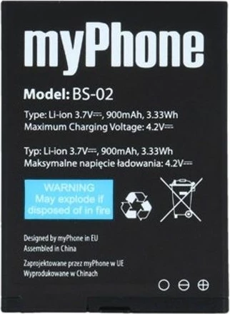 Bateri myPhone BS-02 900mAh për myPhone 1075/HALO 2