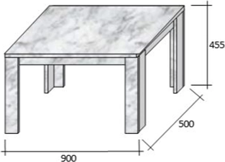 Tavolinë kafeje MAGNUM 90, ngjyrë sonoma, 90x50x45.5cm