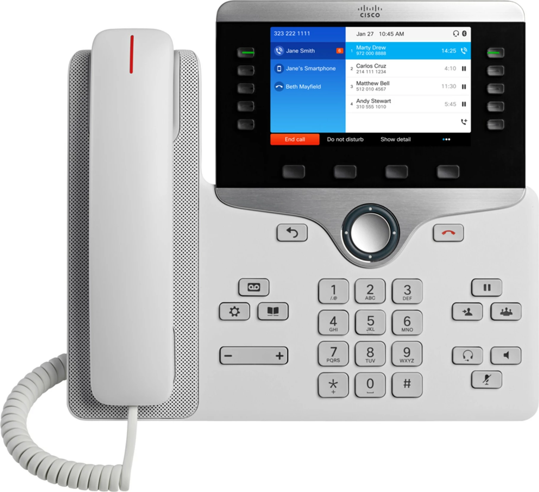 Telefon IP Cisco 8851, 5 inç, Gigabit Ethernet, Bluetooth, USB, i zi