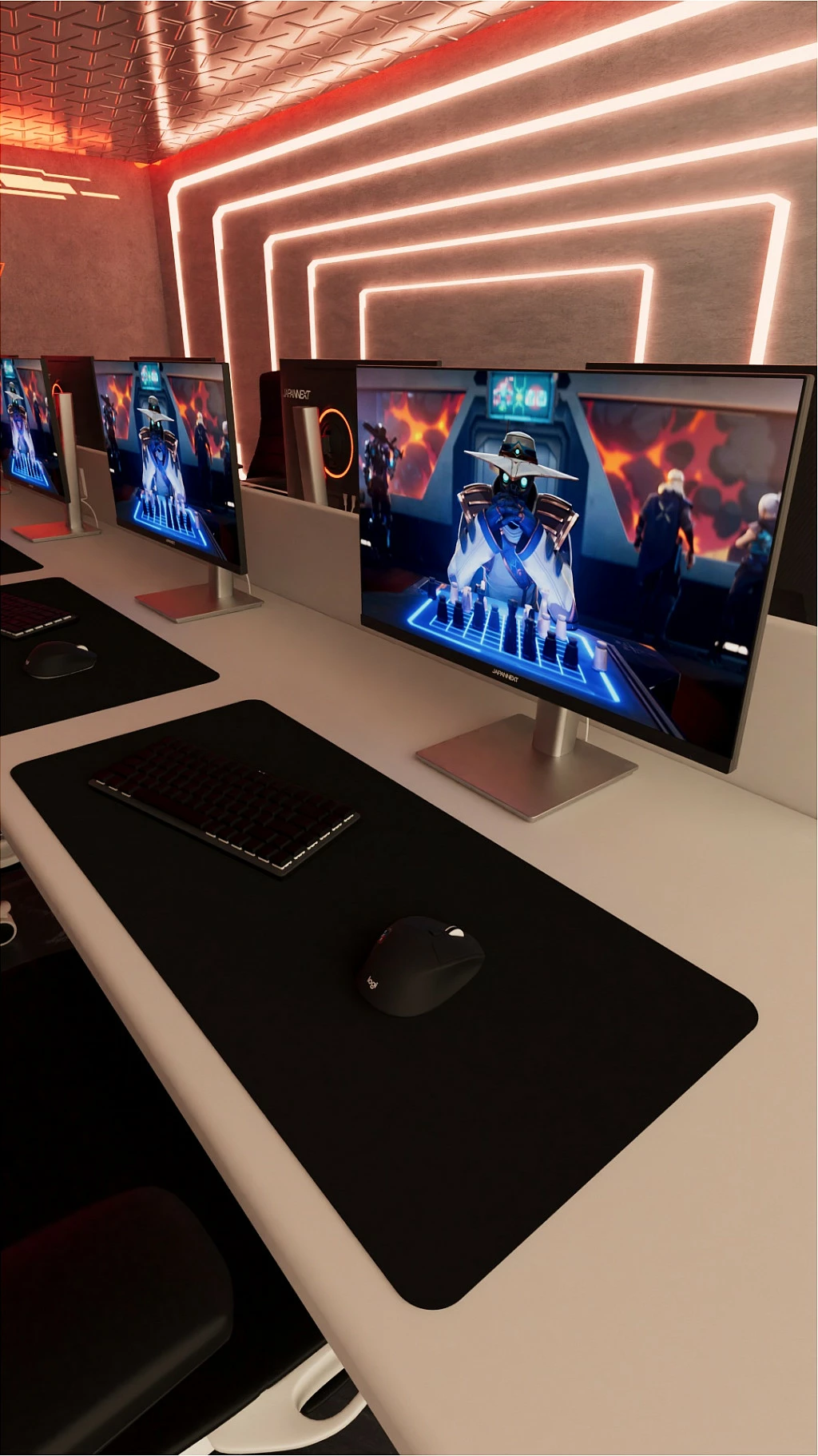 Monitor gaming JapanNext 27" Full HD 1920x1080, FreeSync, altoparlantë, zi/argjendtë