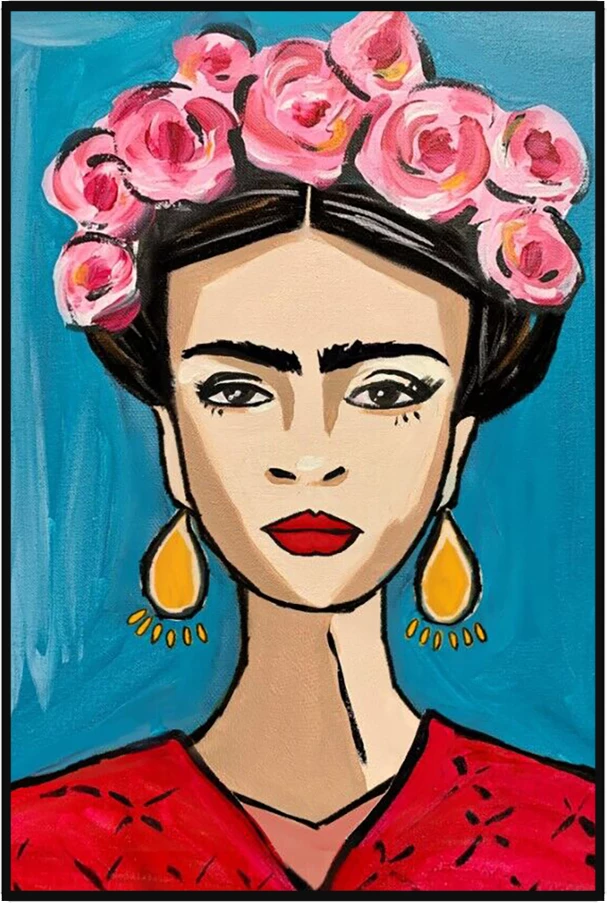 Pikturë dekorative në kanavacë, shumëngjyrëshe, kornizë druri e zezë, 60x90x5cm