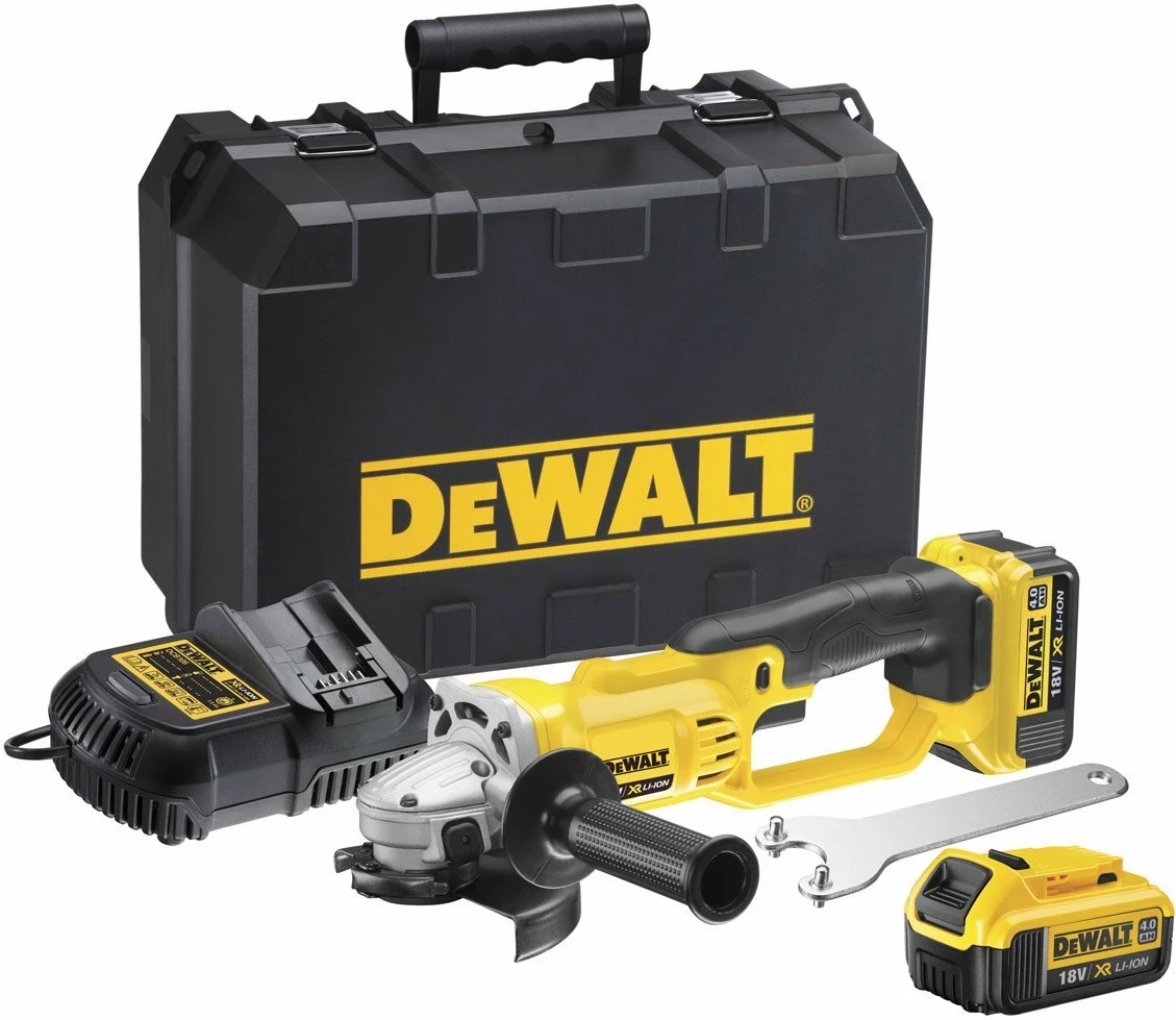 Fleks me bateri Dewalt DCG412M2 18V 2x4.0Ah XR Li-Ion 125mm, verdhë/zezë, set
