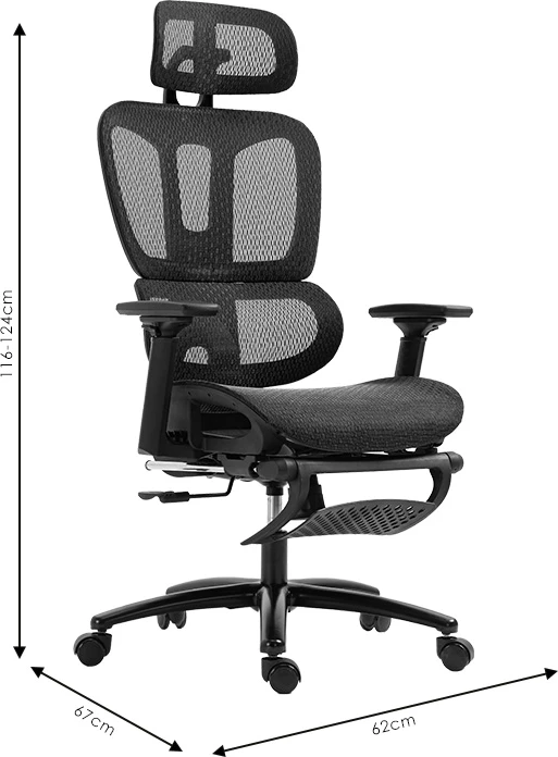 Karrige për zyre Verdant, e kaltër/e zezë