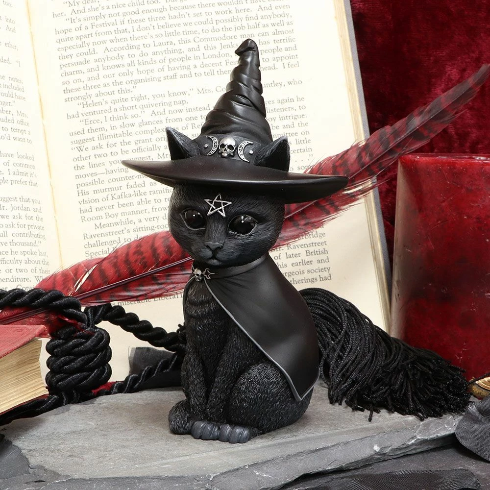 Figurinë dekorative NEMESIS NOW Purrah 13.5 cm, e zezë