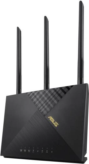 Ruter Wi‑Fi 6 LTE, Asus 4G-AX56 (90IG06G0-MO3110), AX1800 dual-band, modem 4G Cat 6 me Nano SIM, 4x Gigabit LAN, e zezë