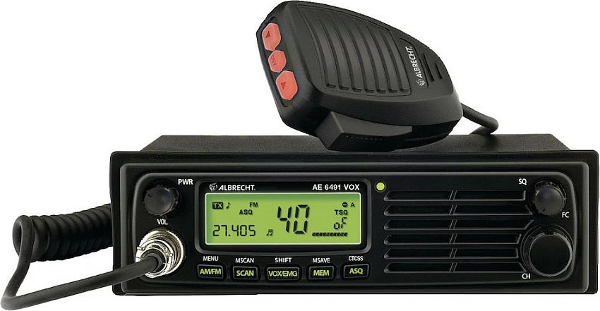 Radio CB Albrecht AE 6491 CT, VOX handsfree, ekran LCD, e zezë