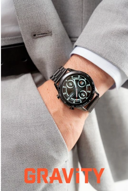 Smartwatch Gravity GT10-1, i zi, me rrip dhe byzylyk